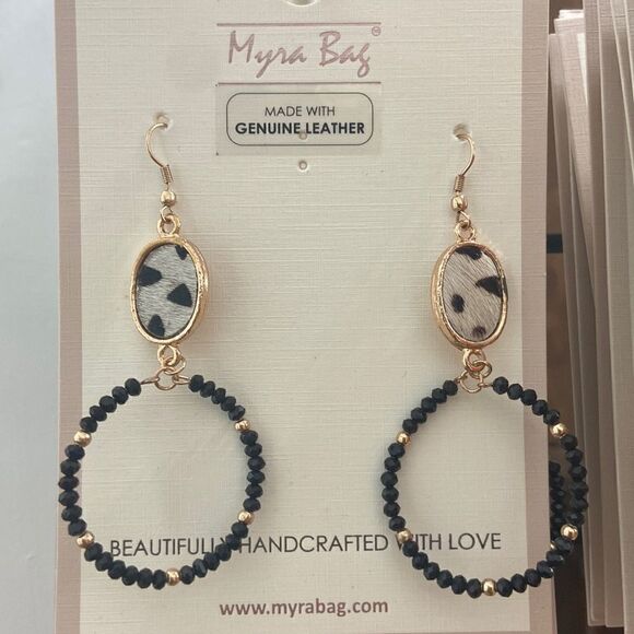 Genuine leather earrings   - Picture 1 of 2
